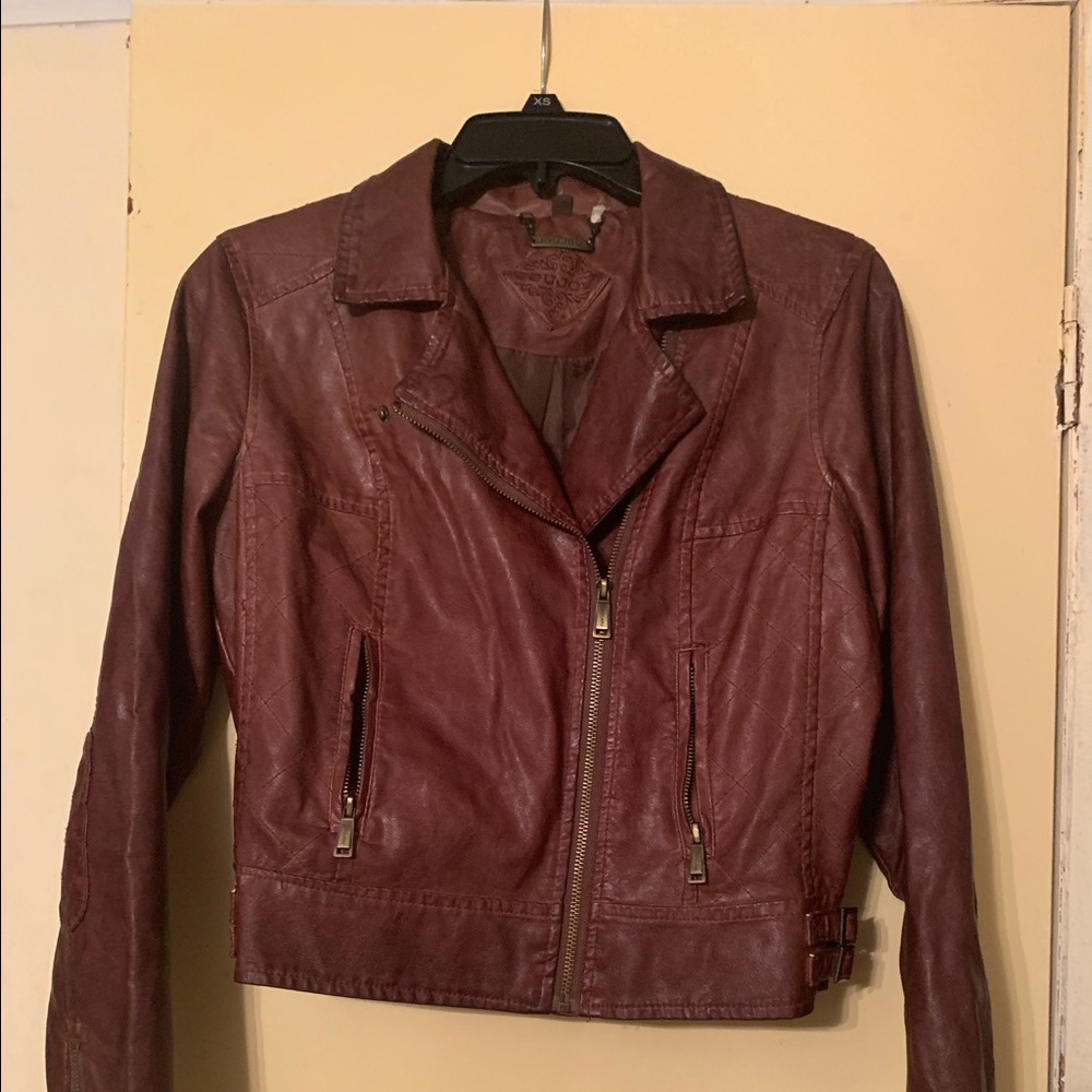 Jou Jou Vegan Tobacco Leather Jacket